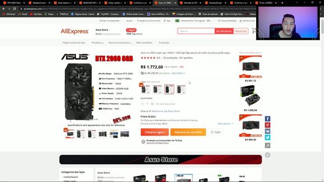 A LENDÁRIA RX 590 8GB POR 1200R$ NO ALIEXPRESS? E RX 580 8GB POR 1000R$ смотреть онлайн