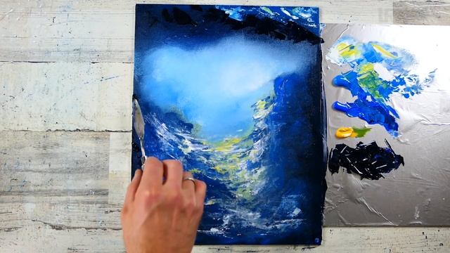 Acrylic Underwater Landscape for Beginners | Mermaid | Oval Brush | Palette Knife | Acrylics смотреть онлайн