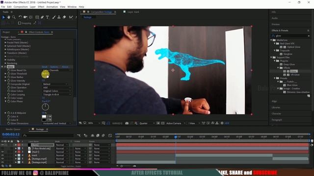 Hologram effect - After Effects tutorial (Plugins required) смотреть онлайн