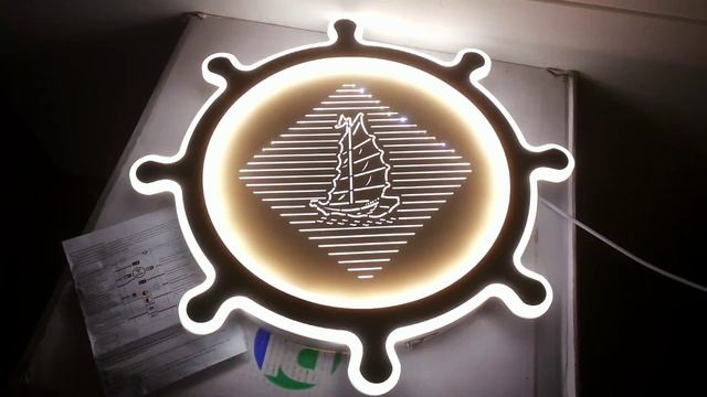 Как светит люстра Корабль Штурвал с диммером! смотреть онлайн