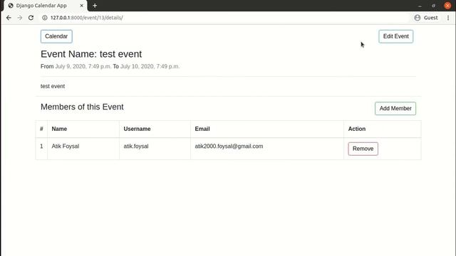 Event Calendar with Django and Python смотреть онлайн