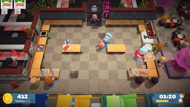 Overcooked 2 | Готовим сырые морепродукты (совместное прохождение) смотреть онлайн