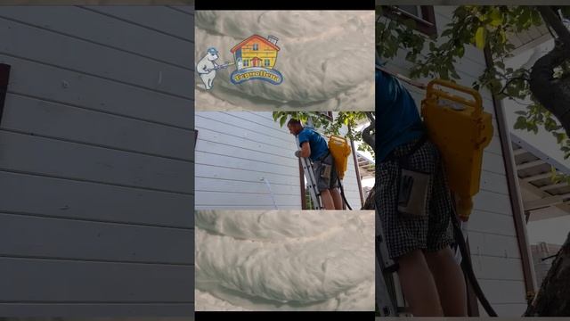 Восстановление теплового контура каркасного здания, заливка пеноизола в стены каркасника с минватой