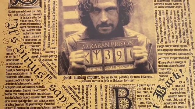 Плакат "Ежедневный пророк", статья о побеге Сириуса Блэка из Азкабана. смотреть онлайн