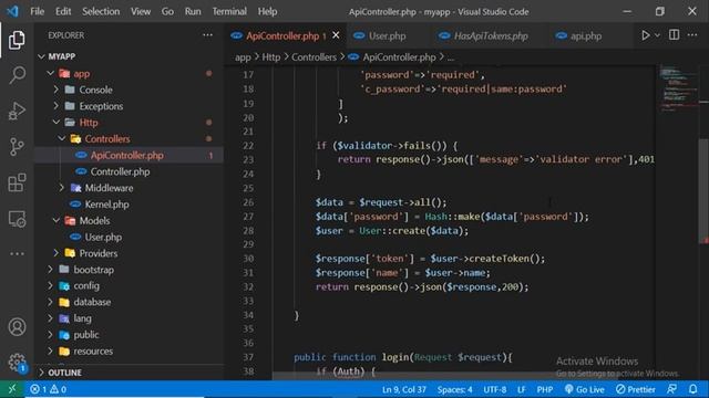 Laravel 8 in Tamil - 52 - API for Login and Register | Authentication using Sanctum смотреть онлайн