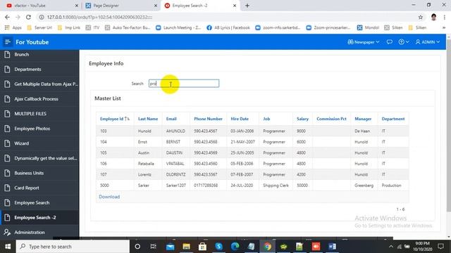 Custom Search into Classic Report in Oracle Apex смотреть онлайн