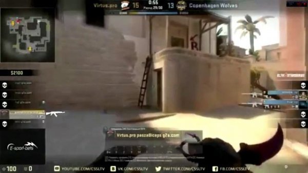 MEGA ROUND PashaBiceps VS CPH Wolves мега реакция(CS-GO)