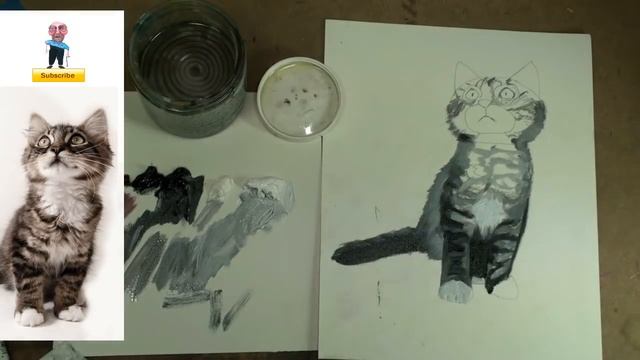 How to Draw / Paint a Cat: Step by Step смотреть онлайн