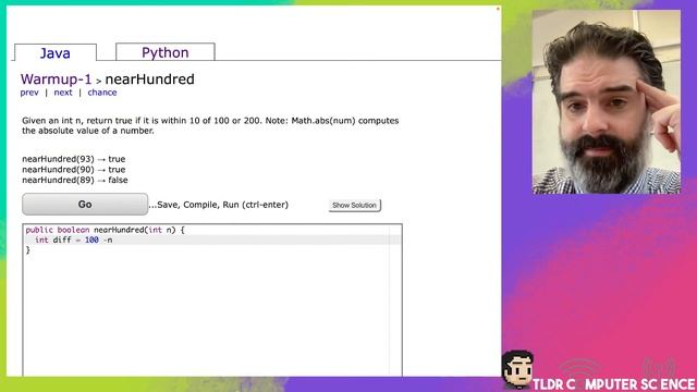 Java Programming CodingBat - Warmup-1 - nearHundred смотреть онлайн
