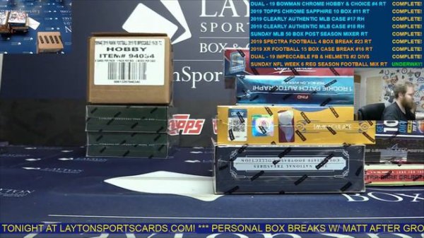 Sunday Funday NFL Week 6 Regular Season 45 Box Impeccable Cards & Gear Football Mixer