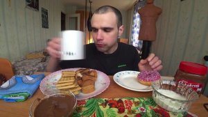 МУКБАНГ АСМР НАРЕЗКИ ЛУЧШЕЕ - ПОНЧИКИ / DONUTS / ШОКОЛАДНО - ОРЕХОВАЯ ПАСТА / Mukbang 19. 03. 2023