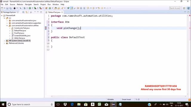 RAMESHSOFT:Java8 interface default methods ||selenium in real time By Ramesh Anapati смотреть онлайн