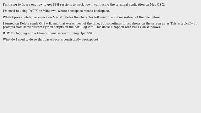 Unusual backspace behavior in Mac terminal (2 Solutions!!) смотреть онлайн