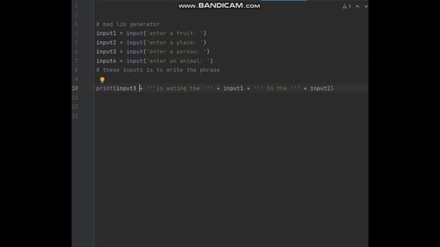 Mad lib generator python part:2 смотреть онлайн