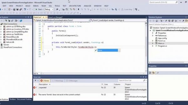 Splash Screen For Windows Forms Application C#