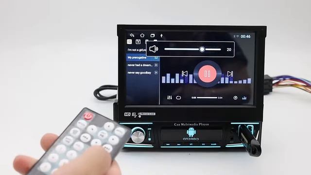Retractable Auto radio 7" touch screen Android смотреть онлайн