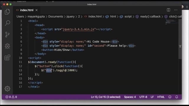 JQuery Selectors - Types of Selectors | Part 2 | JQuery Tutorial in Hindi | Code House смотреть онлайн