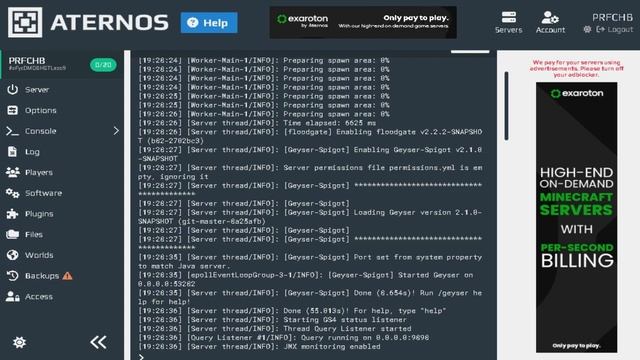 COMO CREAR UN SERVIDOR MINECRAFT CROSSPLAY 1.19.4 PARA JAVA & BEDROCK - ATERNOS - GEYSERMC смотреть онлайн