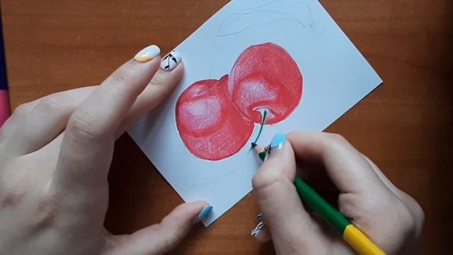 Урок - Рисуем Сладкую Вишню Цветными Карандашами За 40 Минут! смотреть онлайн