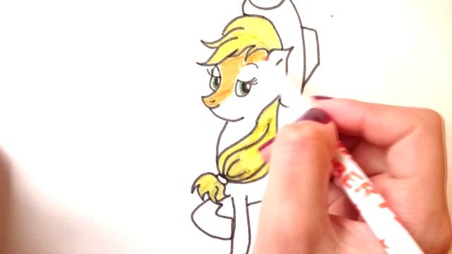 How To Draw Applejack From My Little Pony- Как нарисовать пони Эпплджек