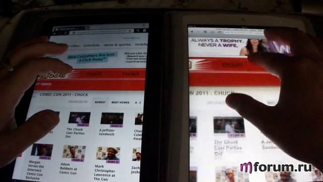 Сравнение браузеров Samsung Tab 10.1 и iPad 2 смотреть онлайн