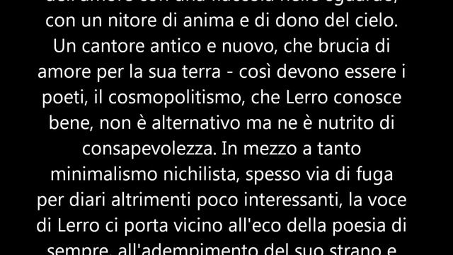 La nota critica di Davide Rondoni su "Canto Randagio dal Cilento" di Menotti Lerro, Ladolfi 2019. смотреть онлайн