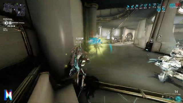 Warframe - Caliban - steel path - survival смотреть онлайн