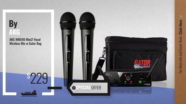 Top 10 Akg Wms40 [2018]: AKG WMS40 Mini2 Dual Wireless Vocal Set Wireless Microphone System with 1 смотреть онлайн