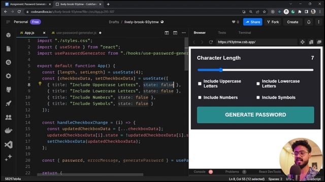 React JS Interview Questions ( Password Generator ) - Frontend Machine Coding Interview Experience смотреть онлайн