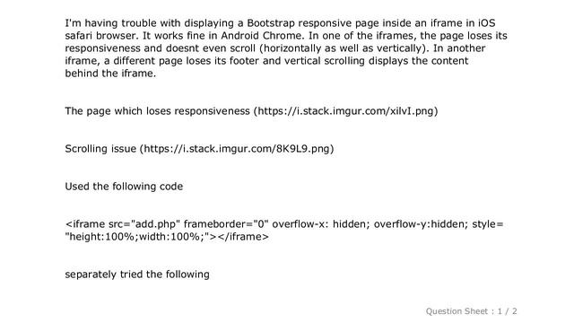 HTML : How to make iframe work properly in iOS safari смотреть онлайн