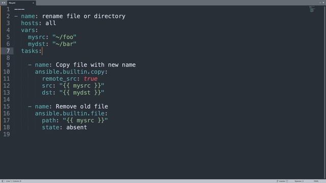 Rename file or directory - Ansible module copy and file смотреть онлайн