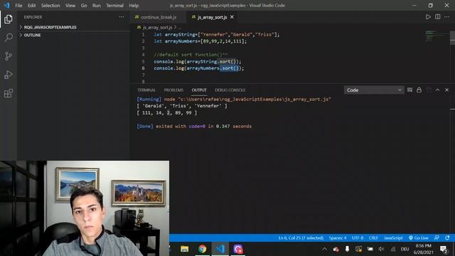 JS: The sort() method of array object смотреть онлайн