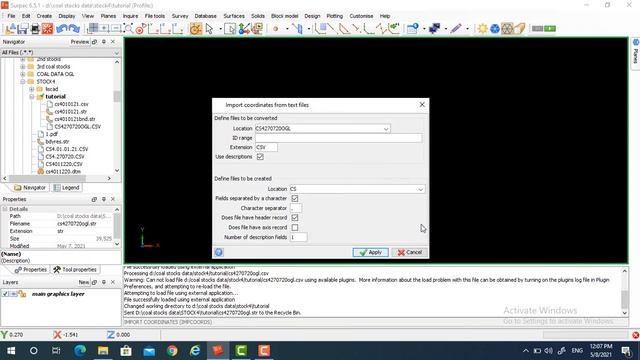 How to import csv file in Surpac ,create str file in surpac смотреть онлайн