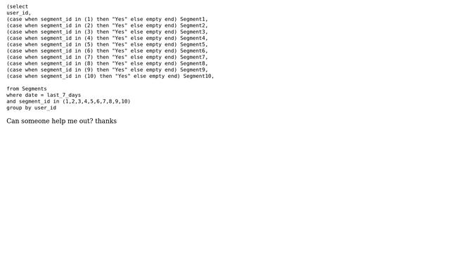 How do I store results of multiple case statement in different columns (that do not exist in the... смотреть онлайн