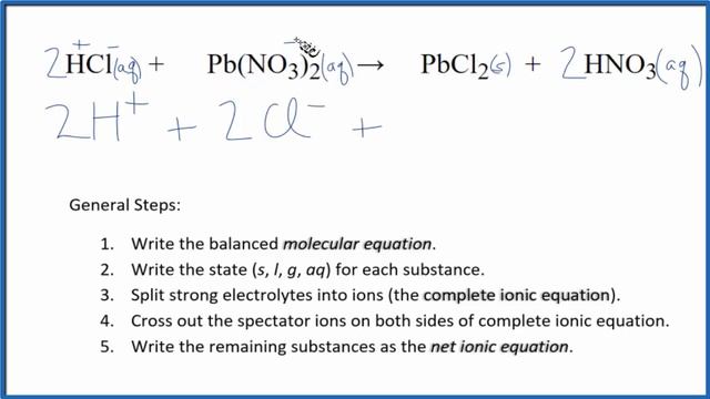 How to Write the Net Ionic Equation for HCl + Pb(NO3)2 = PbCl2 + HNO3 смотреть онлайн