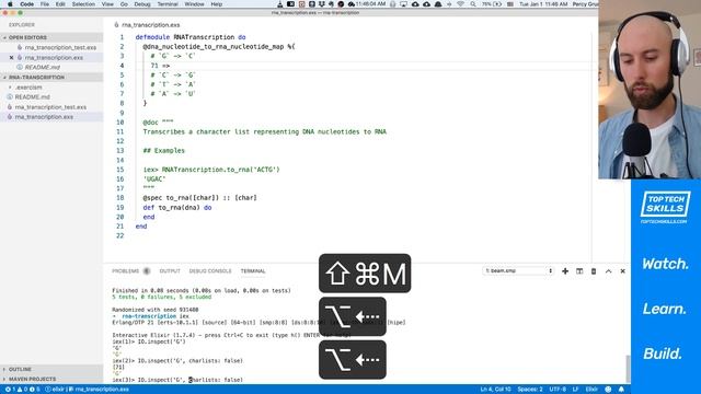 Exercism Walkthrough - Elixir Lang - RNA Transcription смотреть онлайн