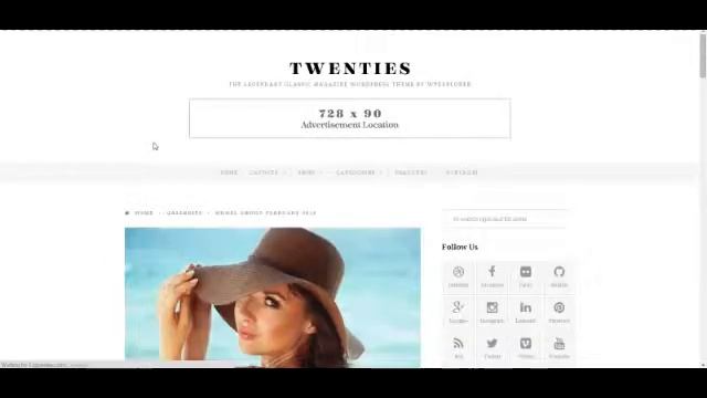 Twenties Clean, Responsive Blog WordPress Theme +Download Link смотреть онлайн