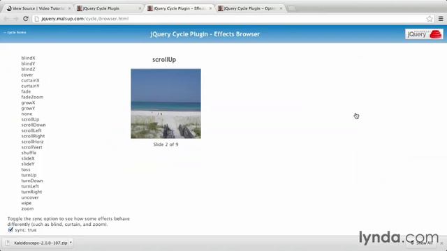 Ротация с помощью jQuery Cycle смотреть онлайн