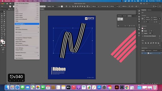 Adobe Illustrator Tutorial | How To Make A Ribbon Style Lines Poster смотреть онлайн