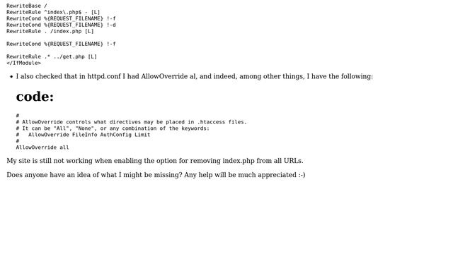 Magento: URL index.php remove not working смотреть онлайн