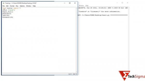How to Draw Heart in Python| Python Turtle |Heart Tutorial in Python | Draw Shape in Python | Heart