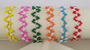 Украшения из бисера. Работы из бисера. Браслет из бисера.