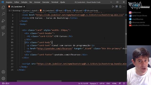 Cards em Bootstrap [Card Bootstrap] - Curso de Bootstrap - Aula 20 смотреть онлайн