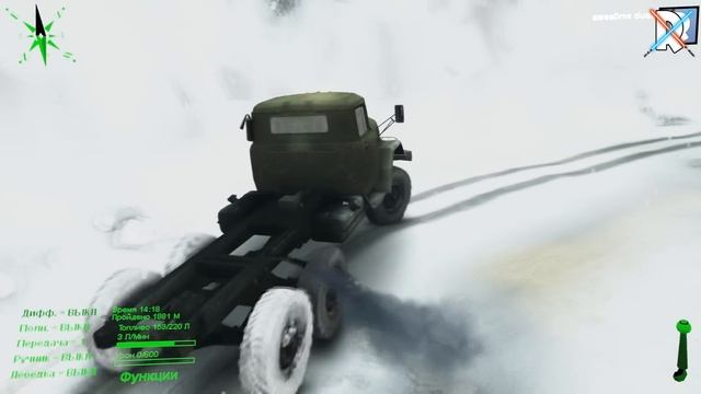 SpinTires Let`s Play. part1 — Winter Mod/Зимний мод смотреть онлайн
