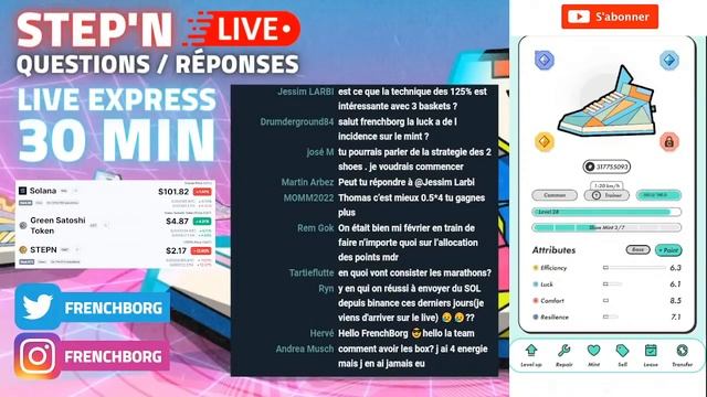 ? STEP'N LIVE | Mardi 12/04 | Launchpad ASICS x STEPN x Binance смотреть онлайн