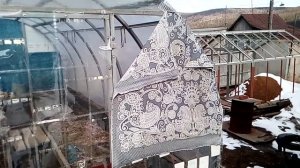 Торец теплицы из ПЭТ бутылок