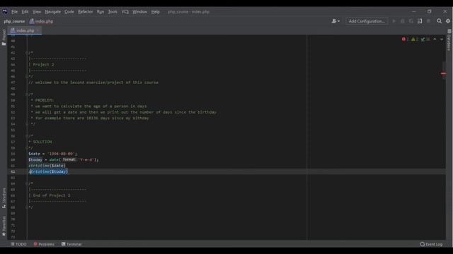 Calculate the Age in Days - PHP Project - PHP Tutorial Beginner to Advanced смотреть онлайн