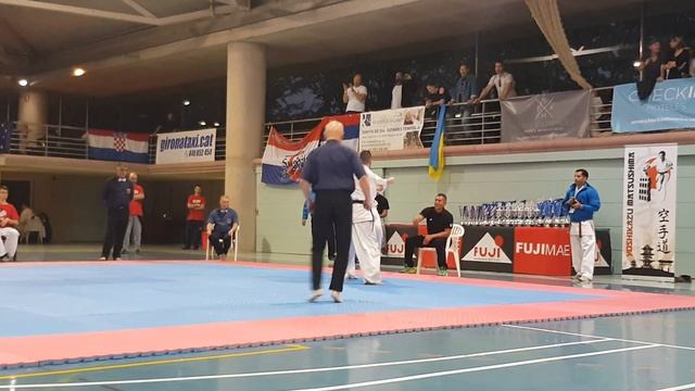 Полу финал Максимов Денис 10th European Kyokushin Karate Championships Испания 2017 смотреть онлайн