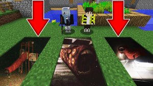 Выбери правильную яму ПИТОМЕЦ ПОЖИРАТЕЛЬ или ДЕТСКАЯ ГОРКА или ПОЕЗД ПОЖИРАТЕЛЬ в МАЙНКРАФТ !