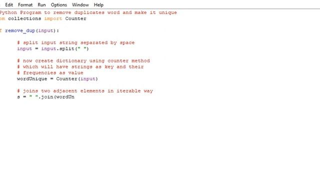 Python Program to remove duplicates word and make it unique смотреть онлайн